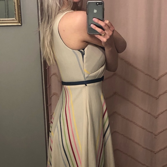 Vintage Eva Franco Crossing Striped Dress - Picture 4 of 10